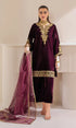 Baroque - 3PC (Unstitched) Velvet Embroidered Suit -BQ021