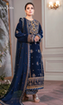 Asim Jofa - 3PC (Unstitched) 9000 Micro Velvet Embroidered Suit-AJ 093