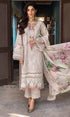 Elaf - 3PC (Unstitched) Lawn Embroidered Chikankari Shirt With Printed Silk Dupatta - GKA70